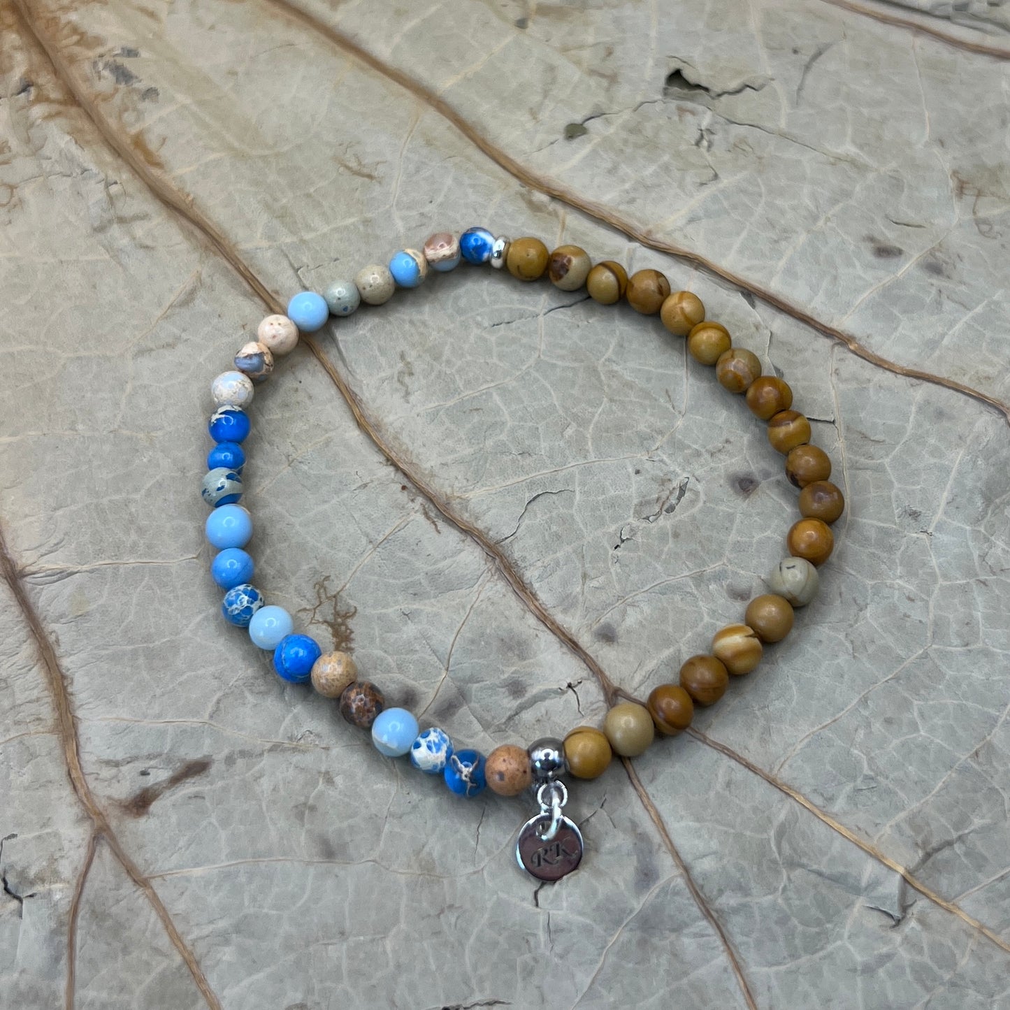 Blue & Wooden Bracelet