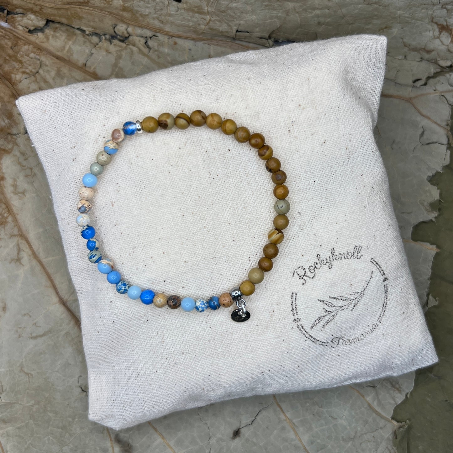 Blue & Wooden Bracelet