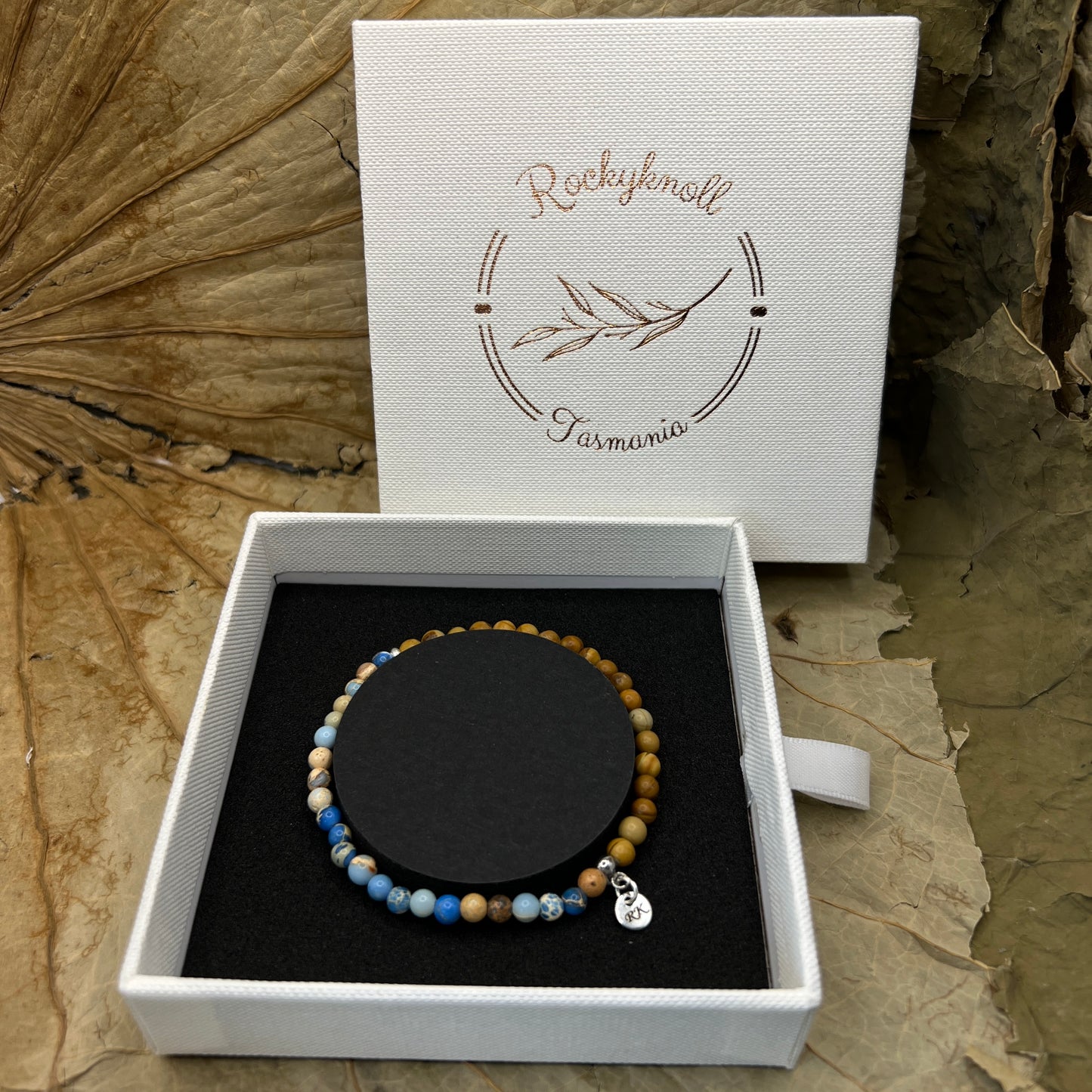 Blue & Wooden Bracelet